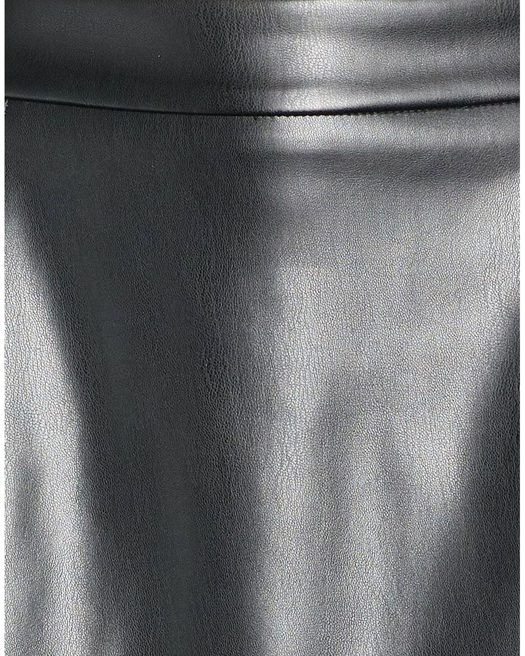 Manila Grace Black Midi Skirt Polyurethane, Polyester