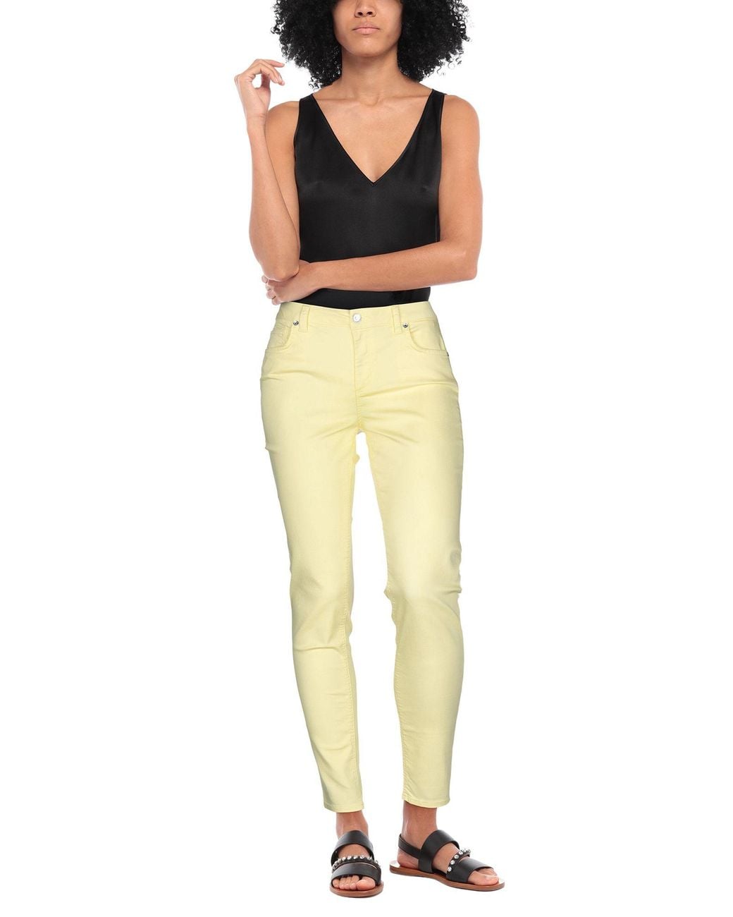 Liu Jo Yellow Denim Trousers