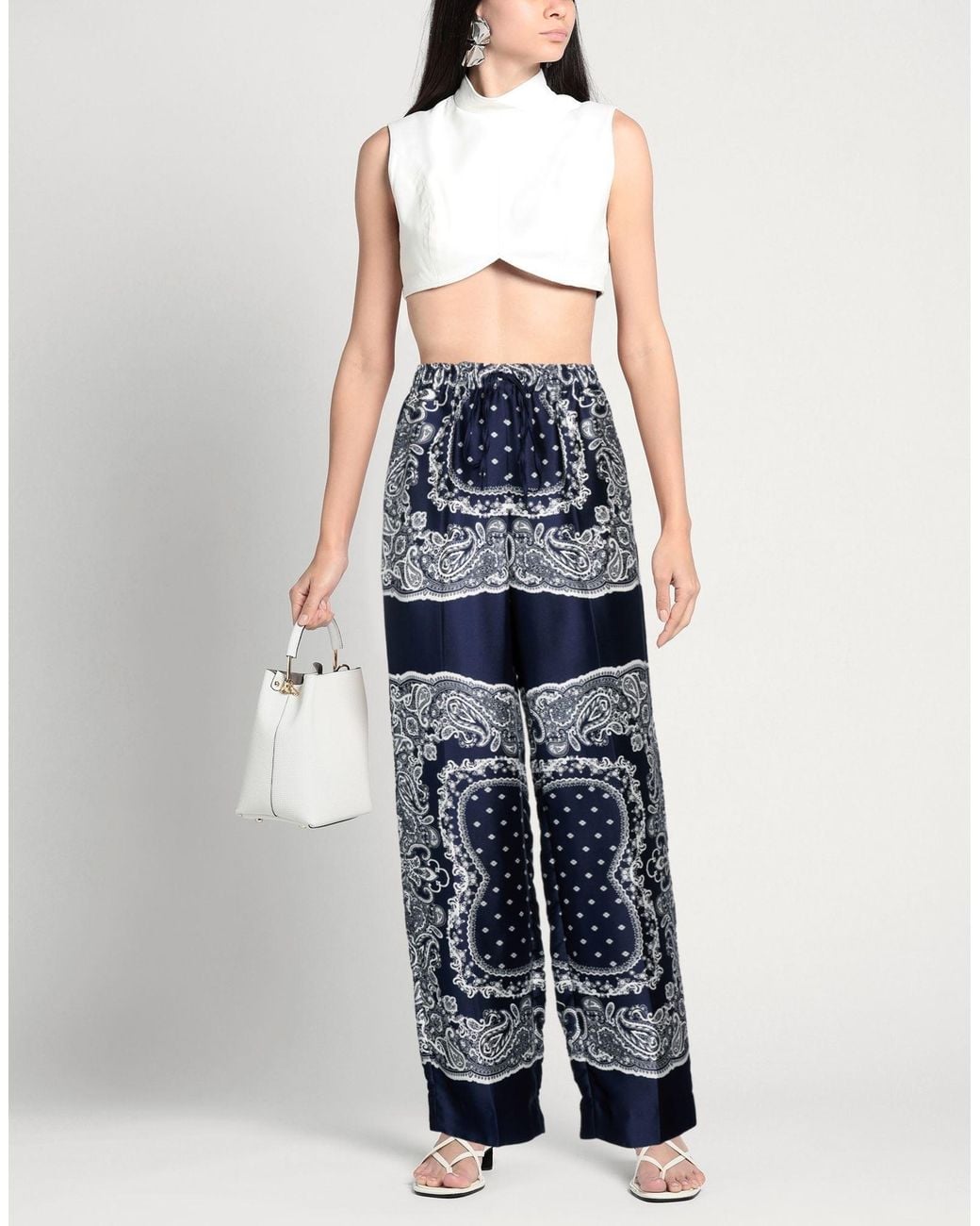 Sandro Blue Pants Polyester