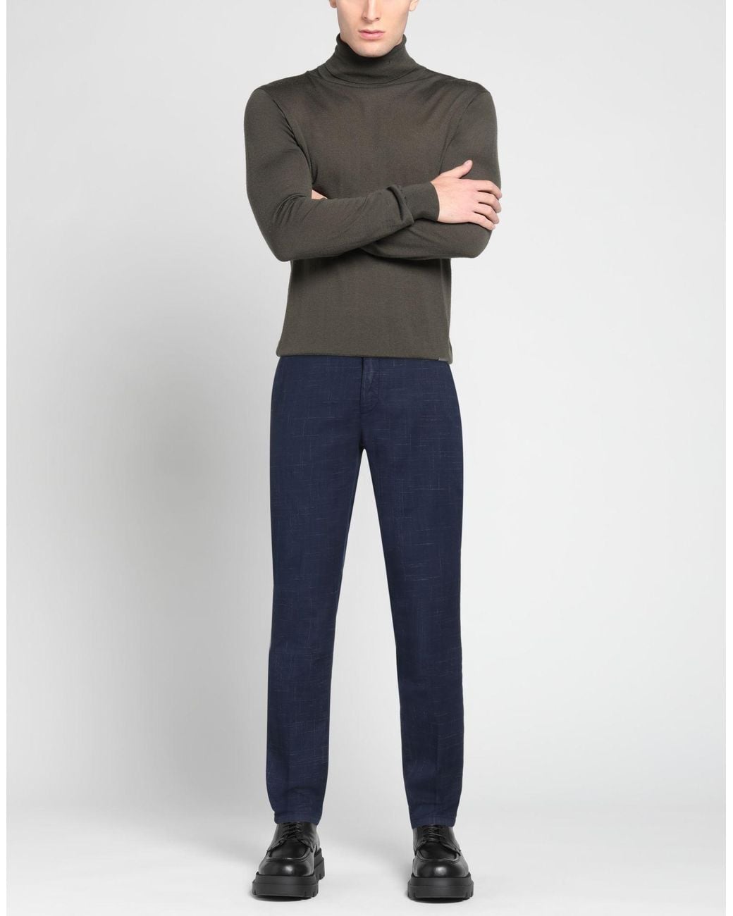 Yan Simmon Blue Trouser for men