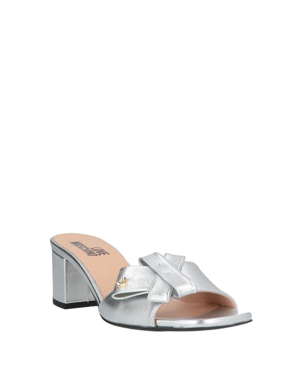 Love Moschino Metallic Sandals Leather