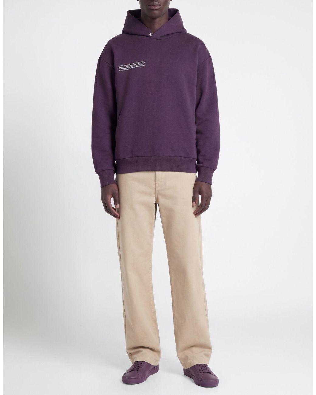 PANGAIA Purple Sweatshirt Organic Cotton, Recycled Cotton for men