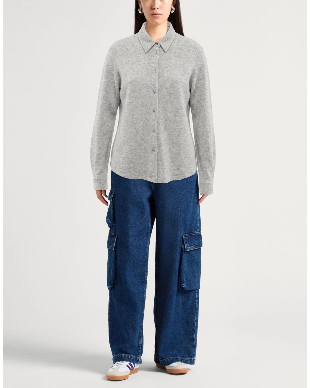 Beatrice B. Gray Shirt Wool, Viscose, Polyamide, Cashmere