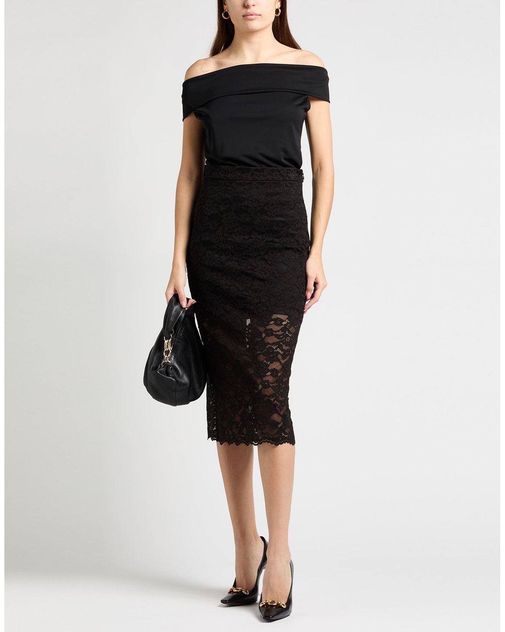 Twinset Black Midi Skirt