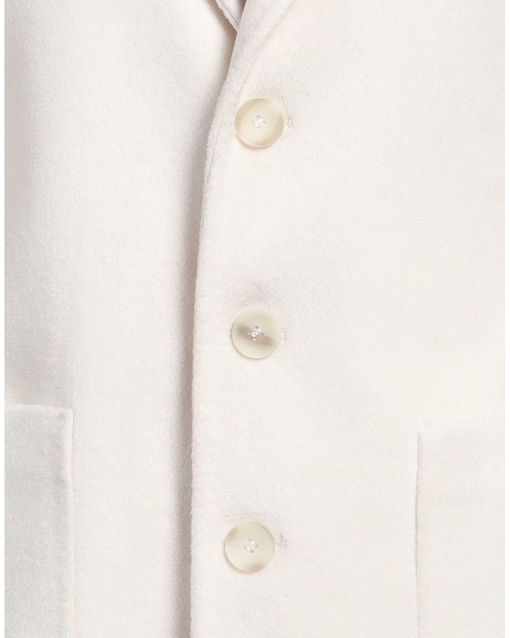TELA-N° White Ivory Coat Polyester for men