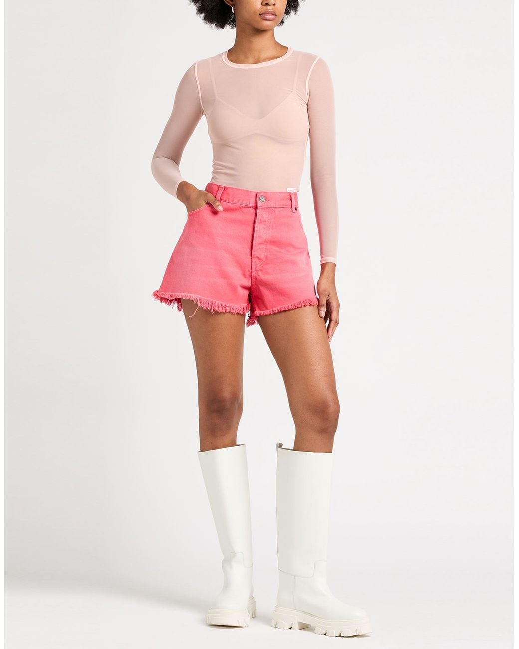 Haikure Pink Denim Shorts