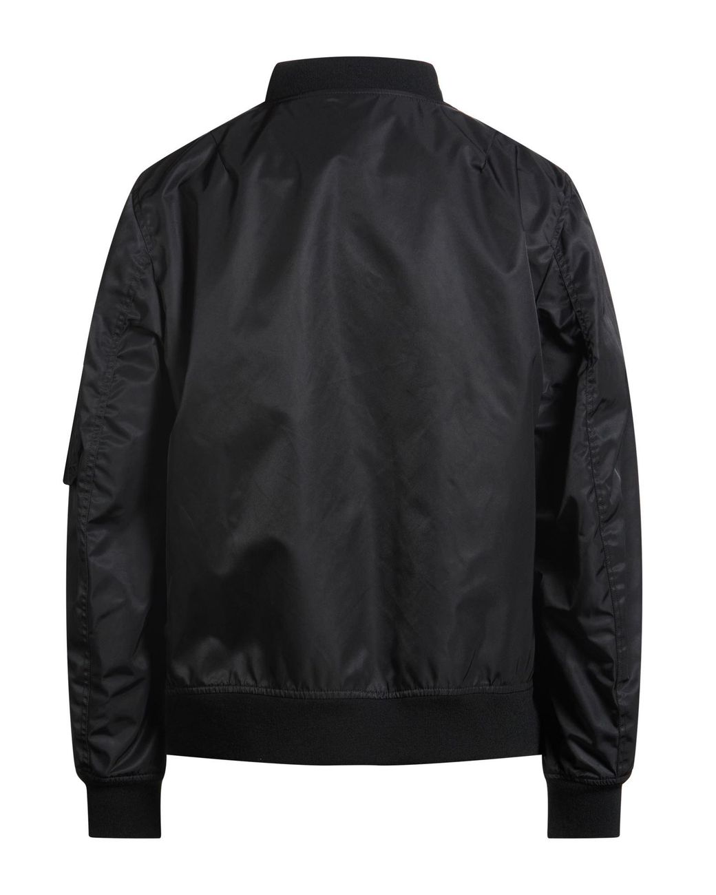 Valentino Garavani Black Jacket Polyamide, Acrylic, Wool, Elastane, Calfskin for men