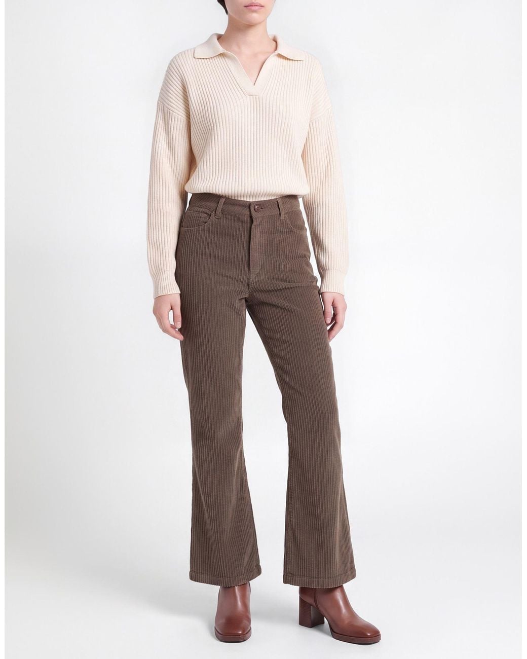 Maliparmi Gray Pants Cotton, Elastane