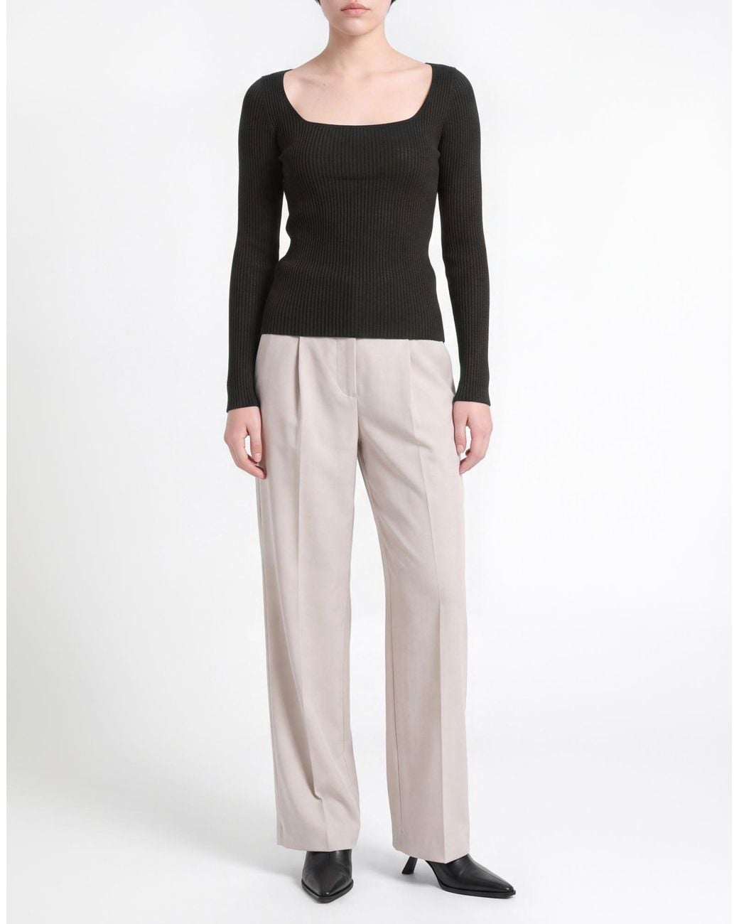 Roberto Collina Black Dark Sweater Merino Wool