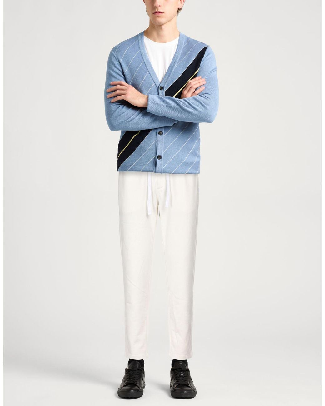 Crossley White Pants Cotton for men