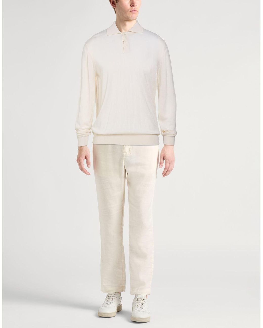 Herno White Sweater Virgin Wool, Silk for men