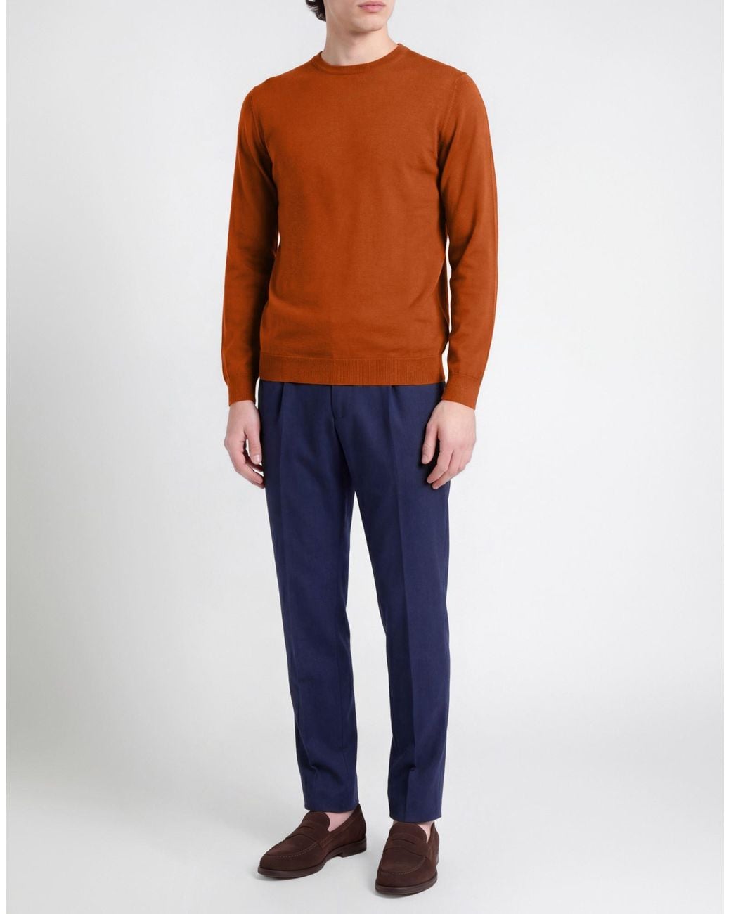 Daniele Fiesoli Brown Sweater Merino Wool for men