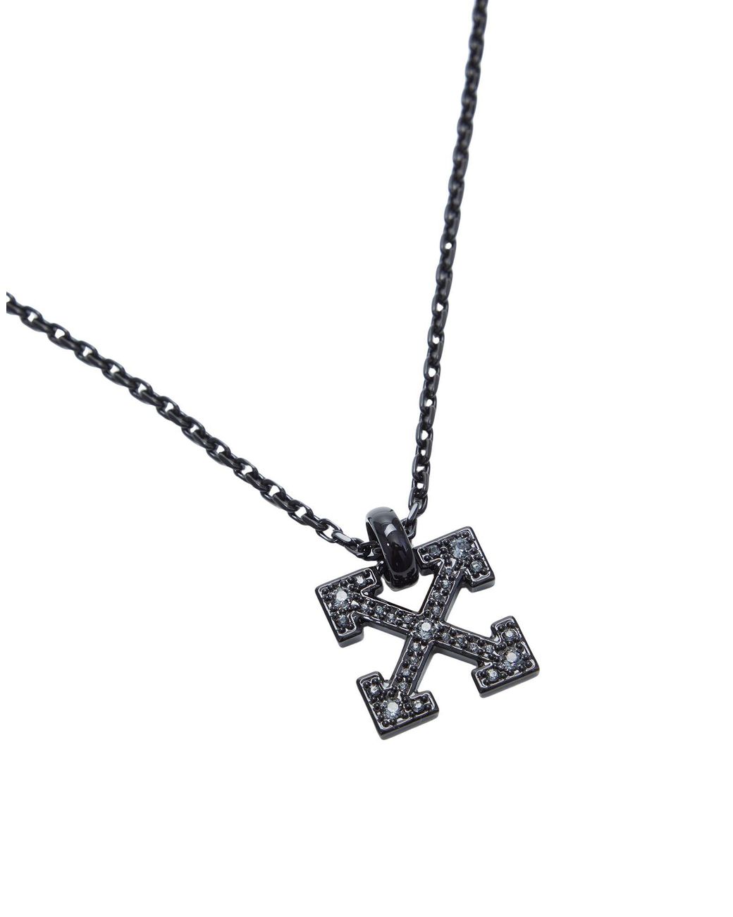 Off-White c/o Virgil Abloh Arrow-motif Logo Detailed Necklace in Metallic  for Men