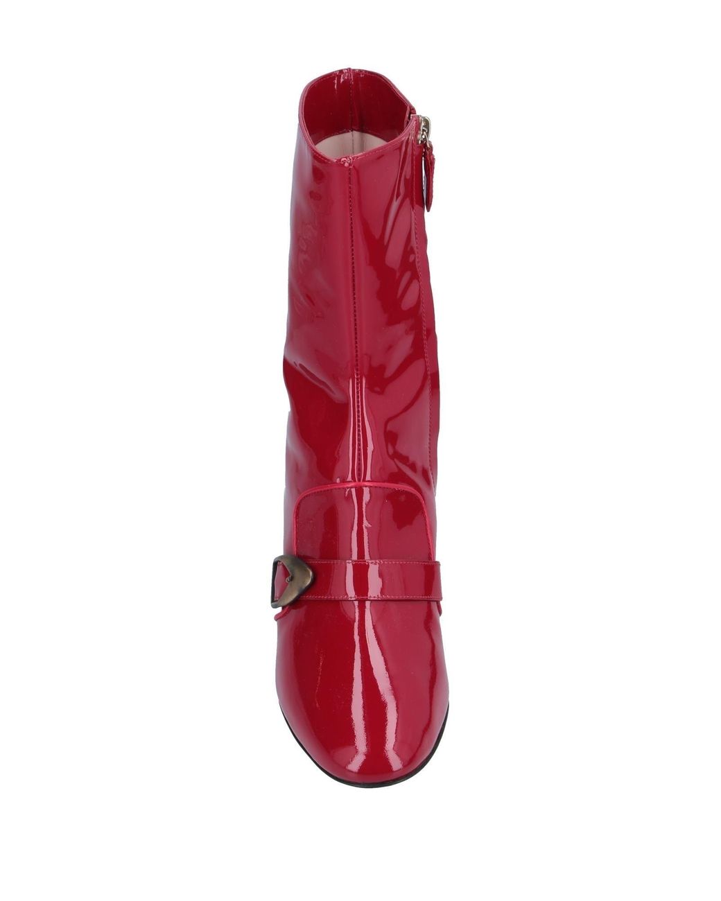 Pollini Red Ankle Boots