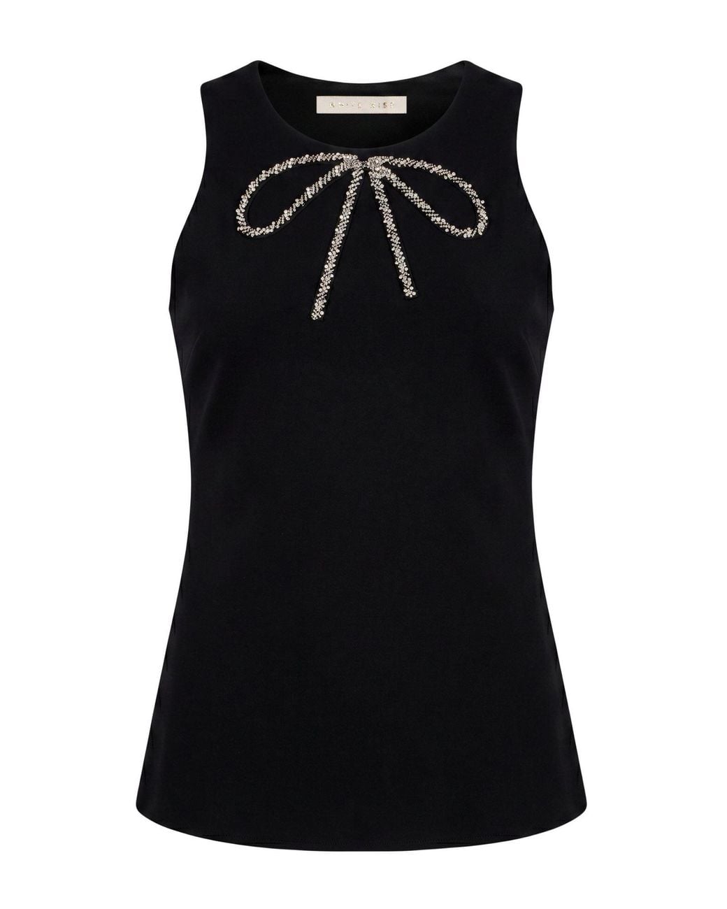 White Wise Black Tank Top Rayon, Polyamide, Elastane