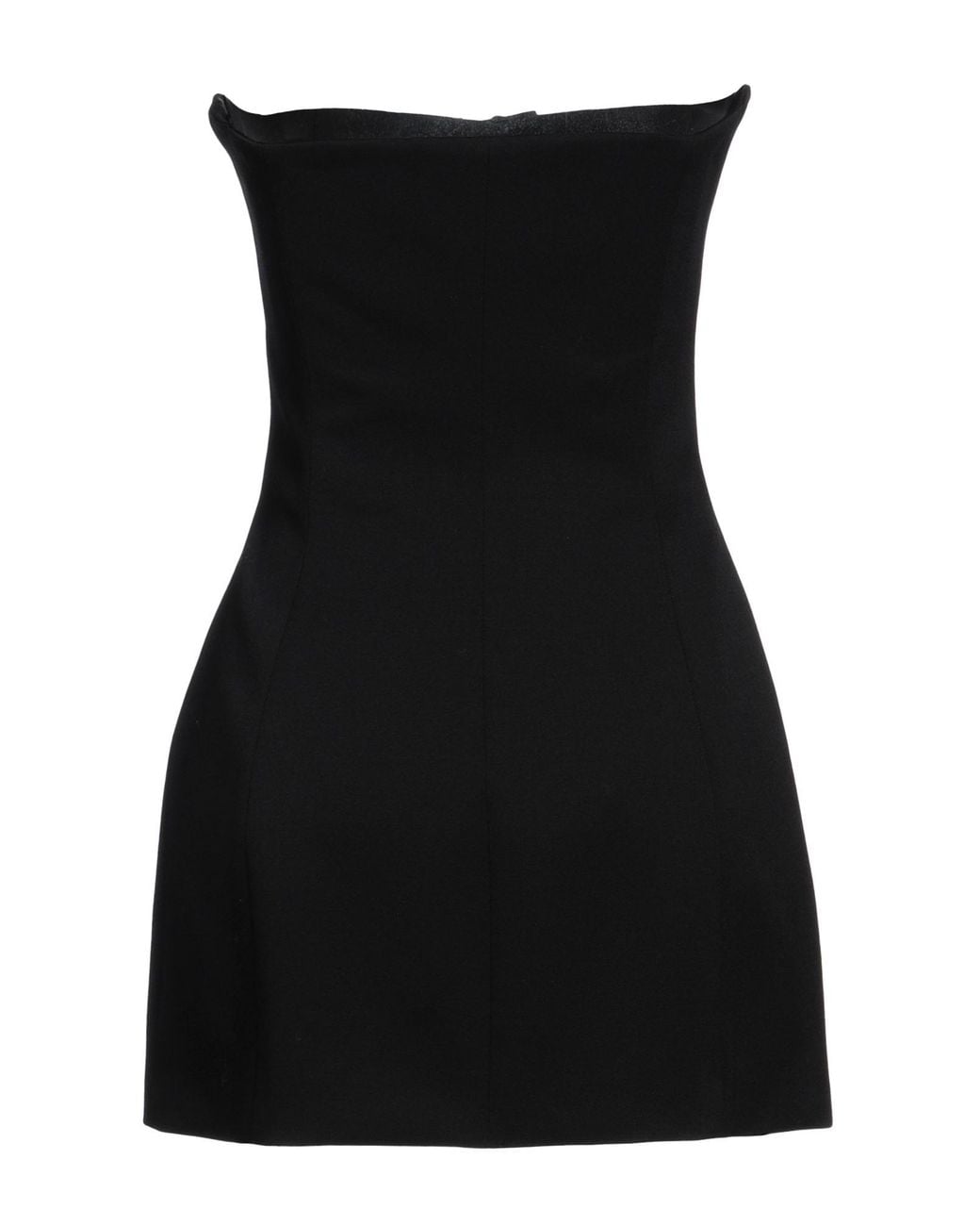 The Attico Black Mini Dress Virgin Wool, Elastane, Polyester