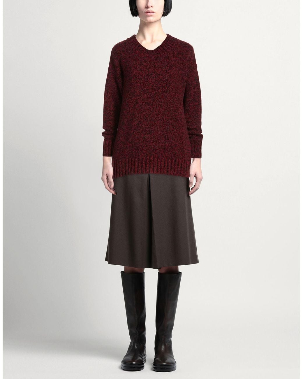 Alpha Studio Red Sweater Merino Wool