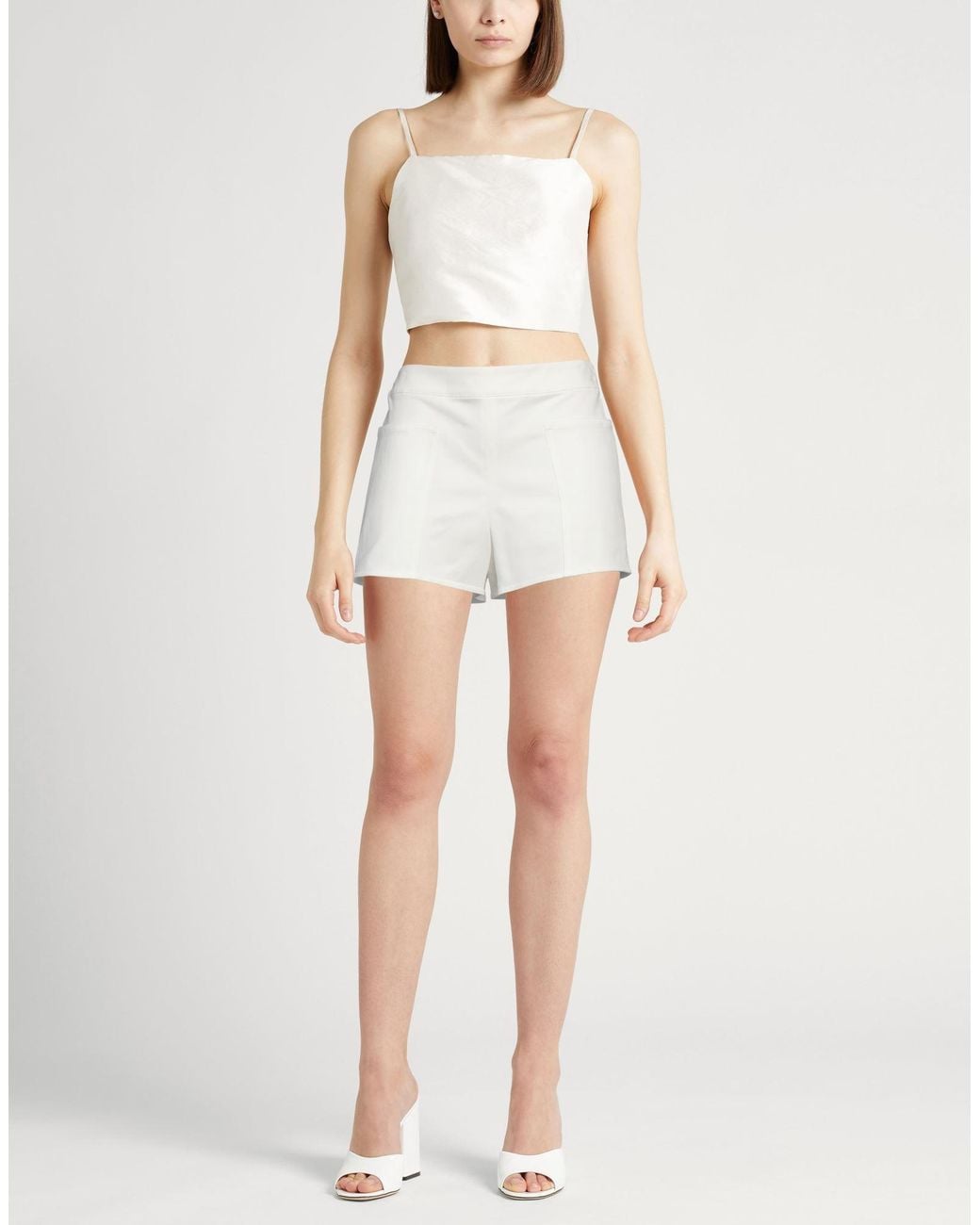 Max Mara White Shorts & Bermuda Shorts Cotton