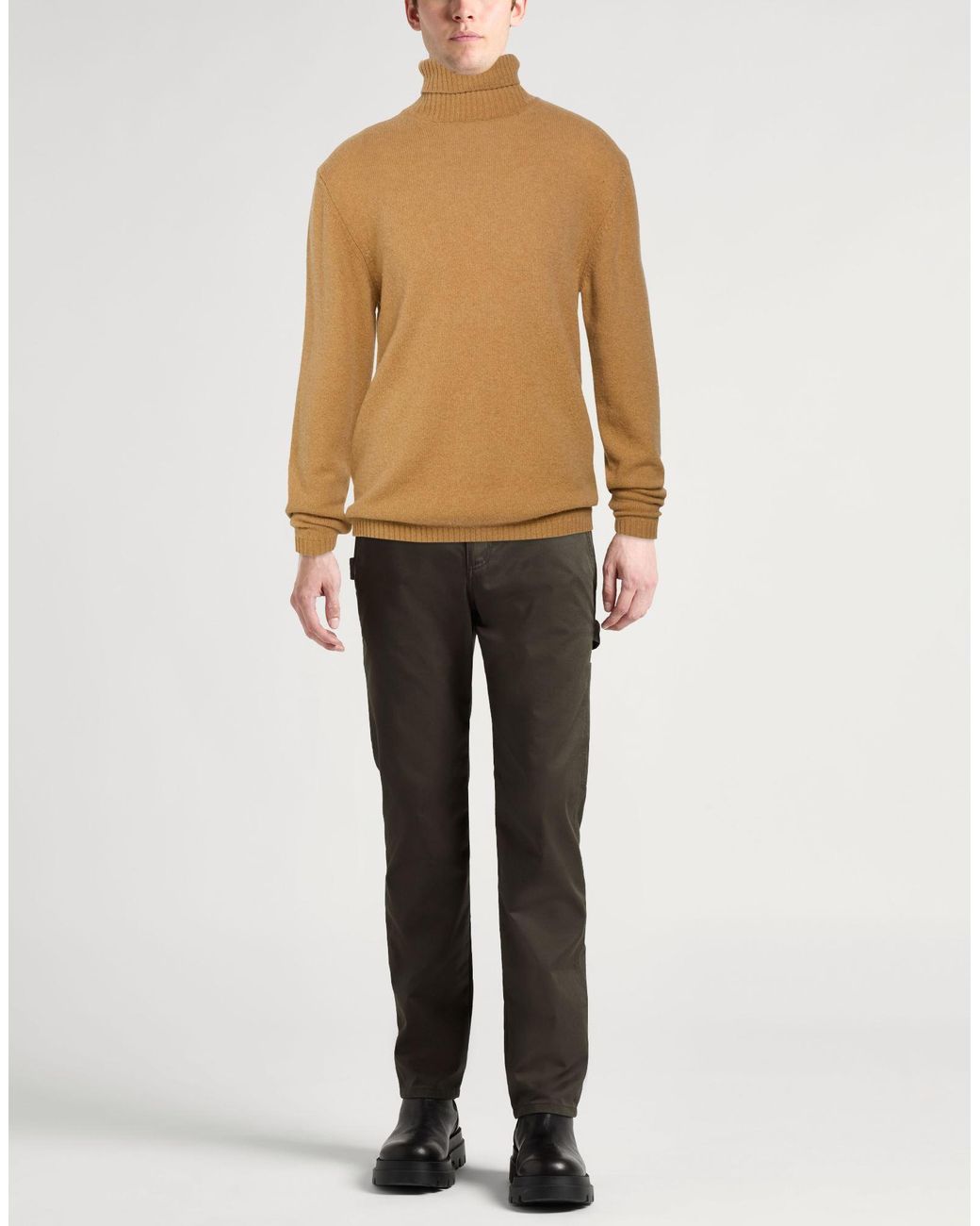 Daniele Fiesoli Brown Turtleneck for men