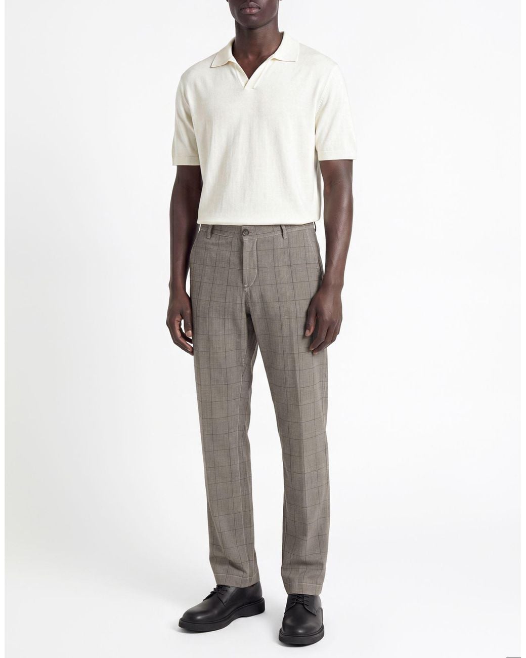 Berry & Brian Gray Taupe Pants Cotton, Polyester, Viscose for men