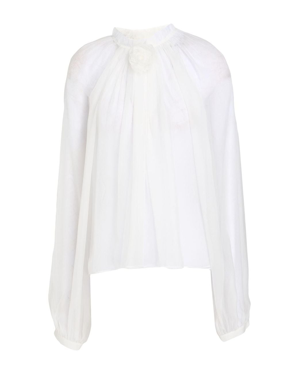 Alberta Ferretti White Top Silk