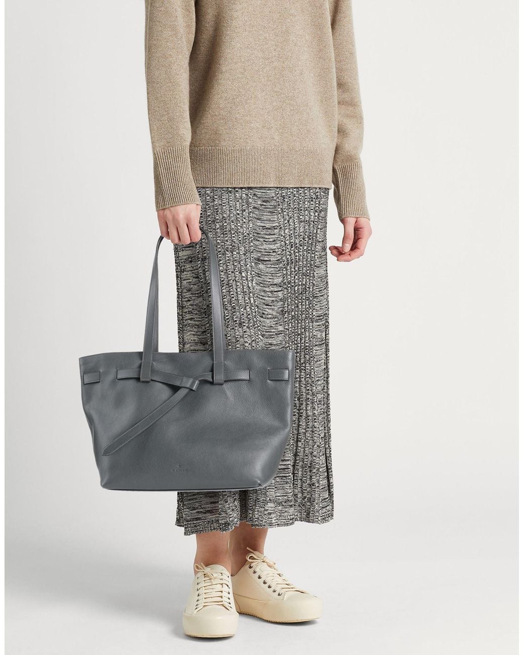 Il Bisonte Gray Shoulder Bag Leather