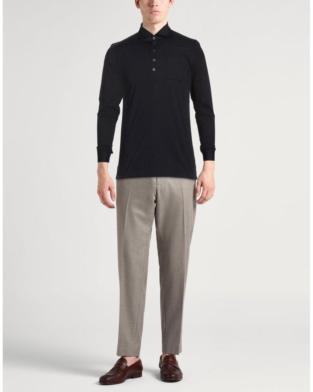 Polo Moorer pour homme en coloris Blue