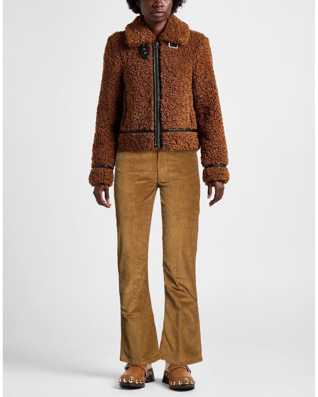 Dondup Brown Pants Cotton, Elastane
