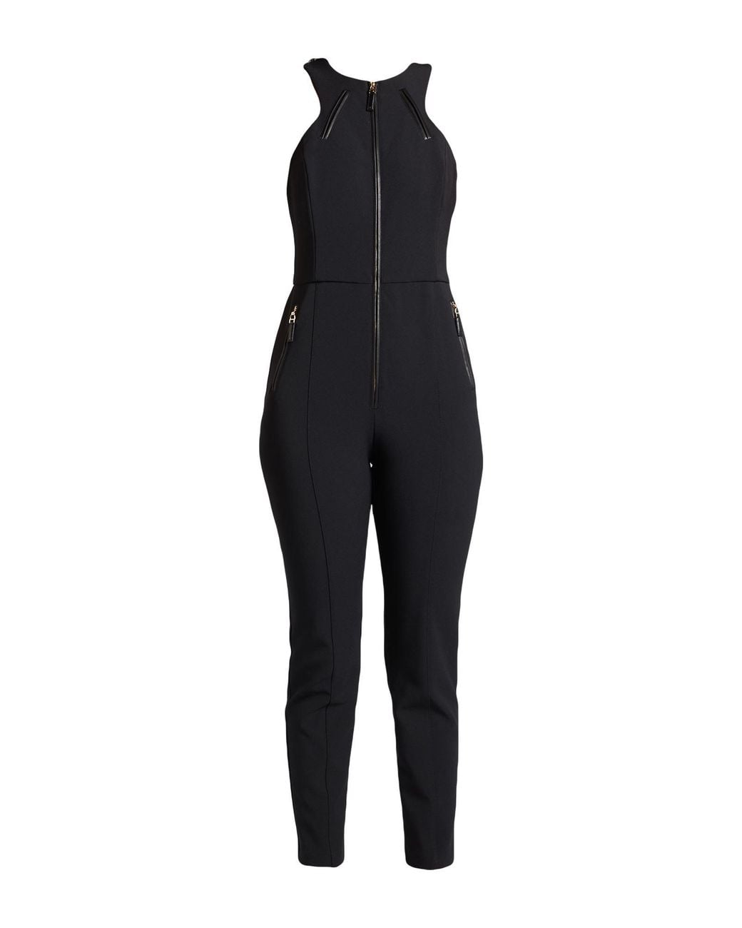 Elisabetta Franchi Blue Jumpsuit Polyester, Elastane
