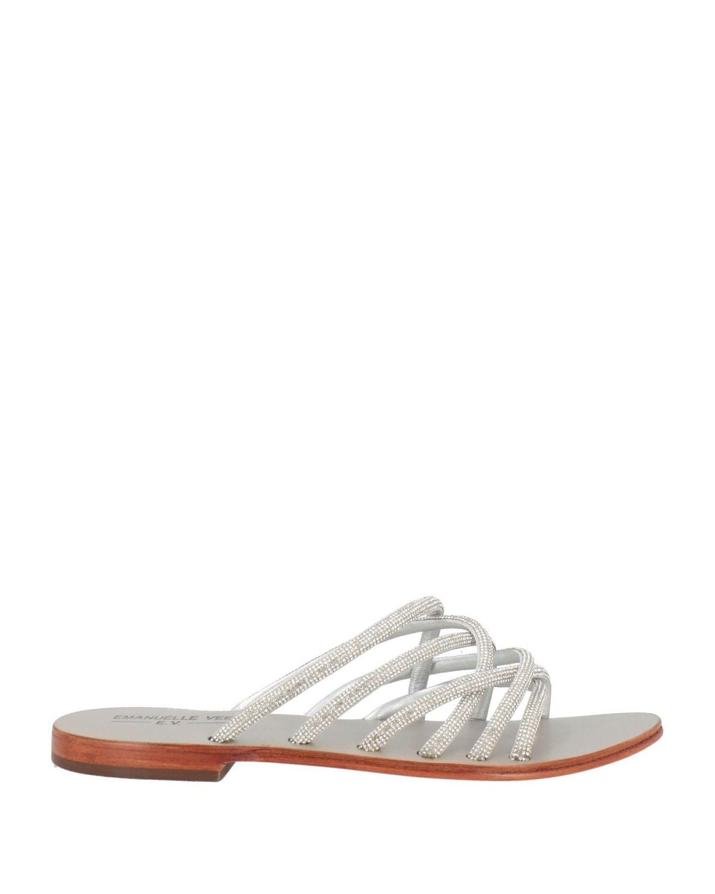 Emanuélle Vee White Sandals Textile Fibers