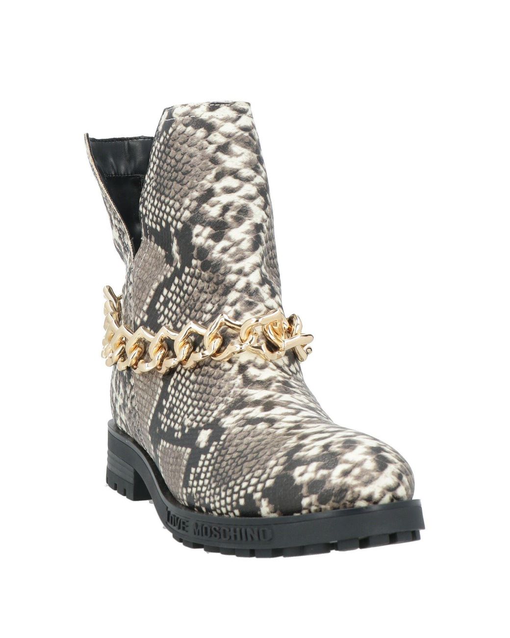 Love Moschino Gray Ankle Boots