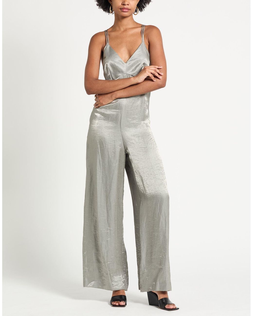 Ottod'Ame White Jumpsuit Viscose, Linen, Polyamide