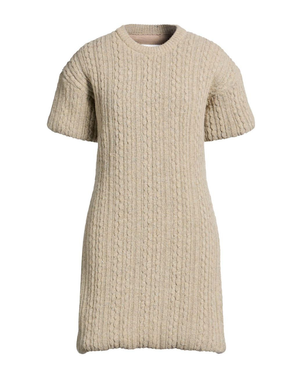 MM6 by Maison Margiela Natural Mini Dress Acrylic, Wool, Polyamide, Elastane