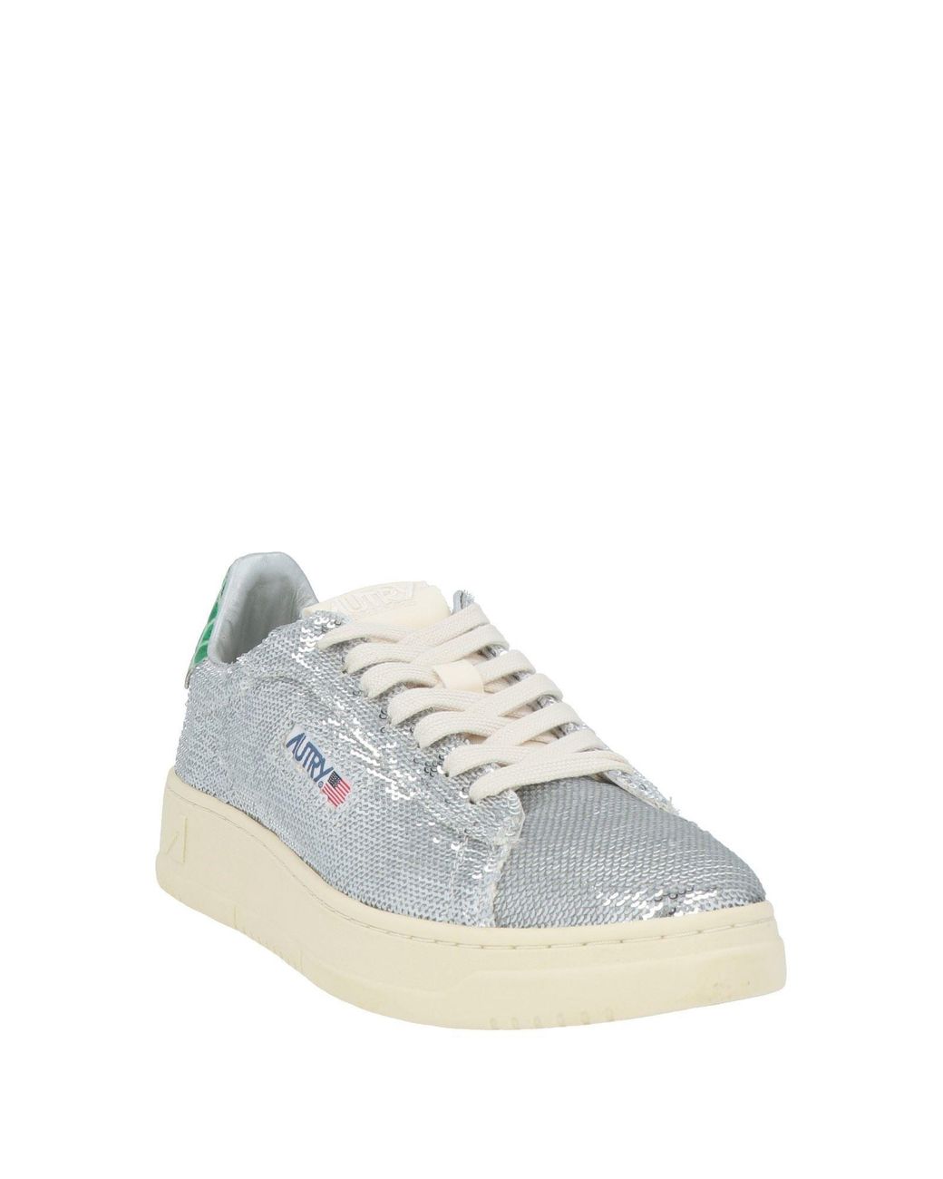 Autry White Sneakers Leather, Textile Fibers