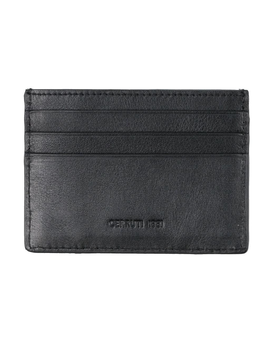 Cerruti 1881 Black Cardholder Cow Leather for men