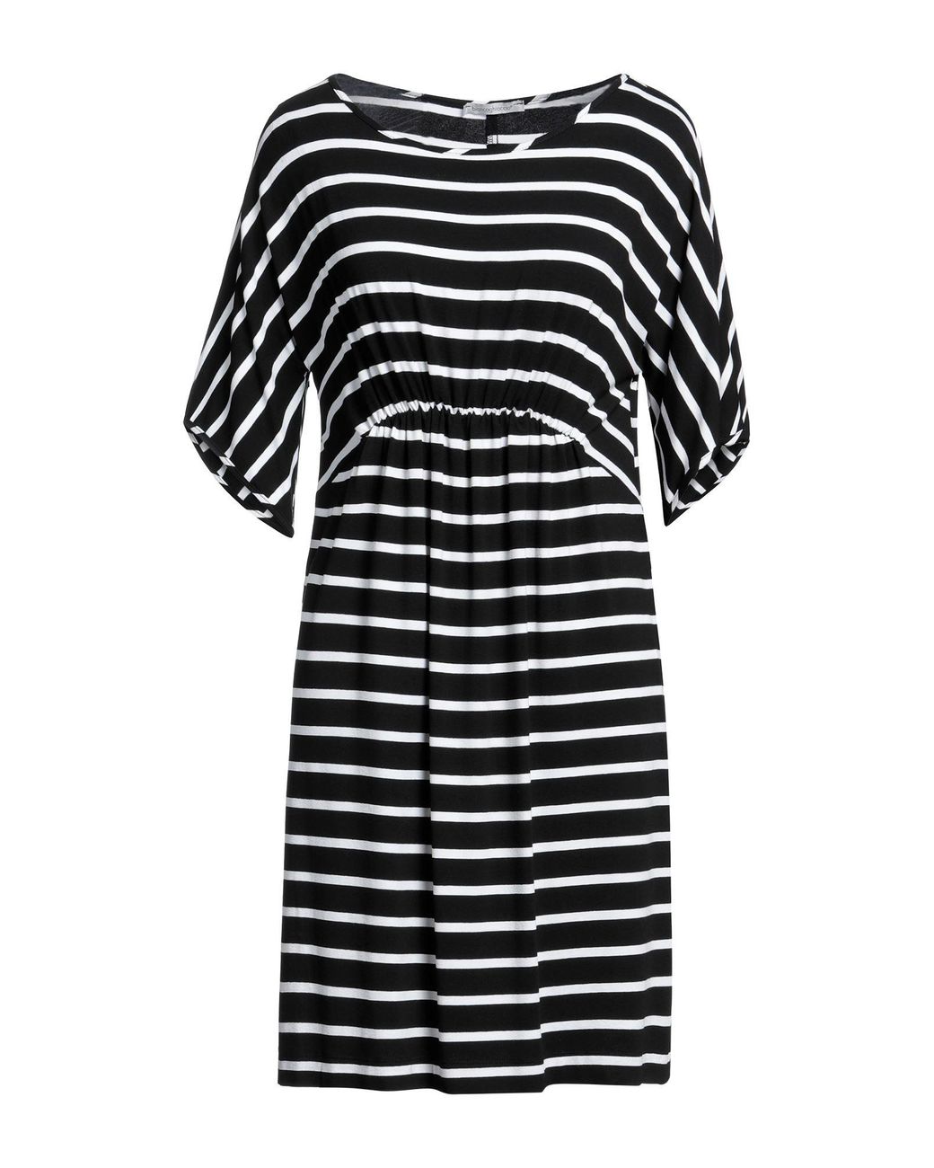 Biancoghiaccio Black Mini Dress Viscose, Elastane