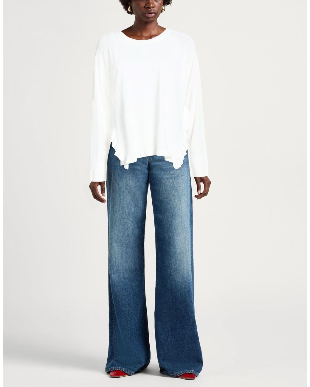 Kaos White Sweater Viscose, Polyamide