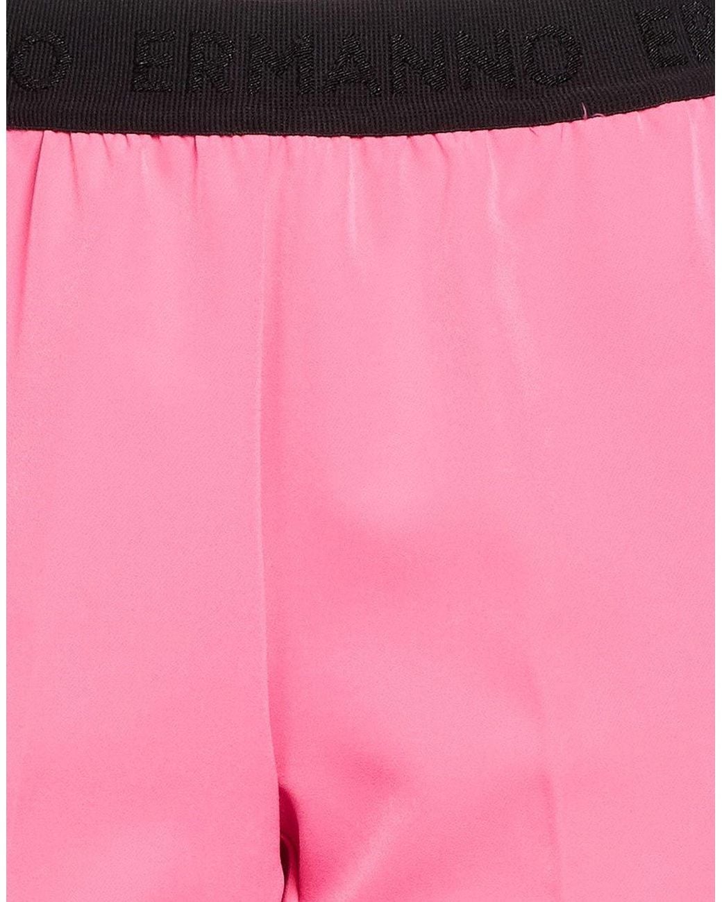 ERMANNO FIRENZE Pink Pants Polyester, Elastane