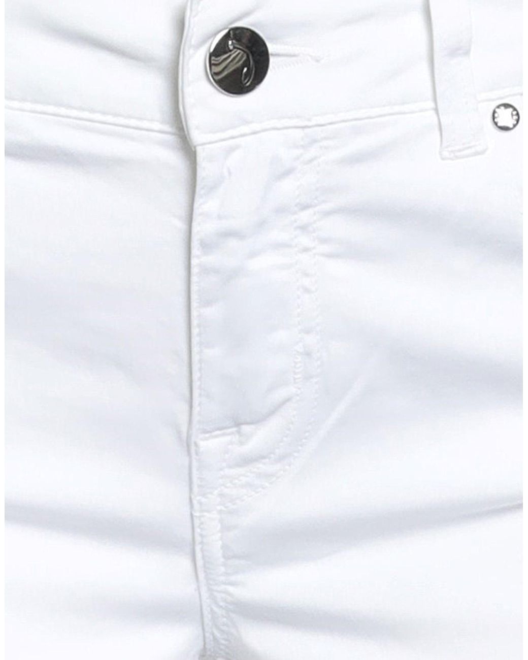 Jacob Cohen White Pants Cotton, Elastane