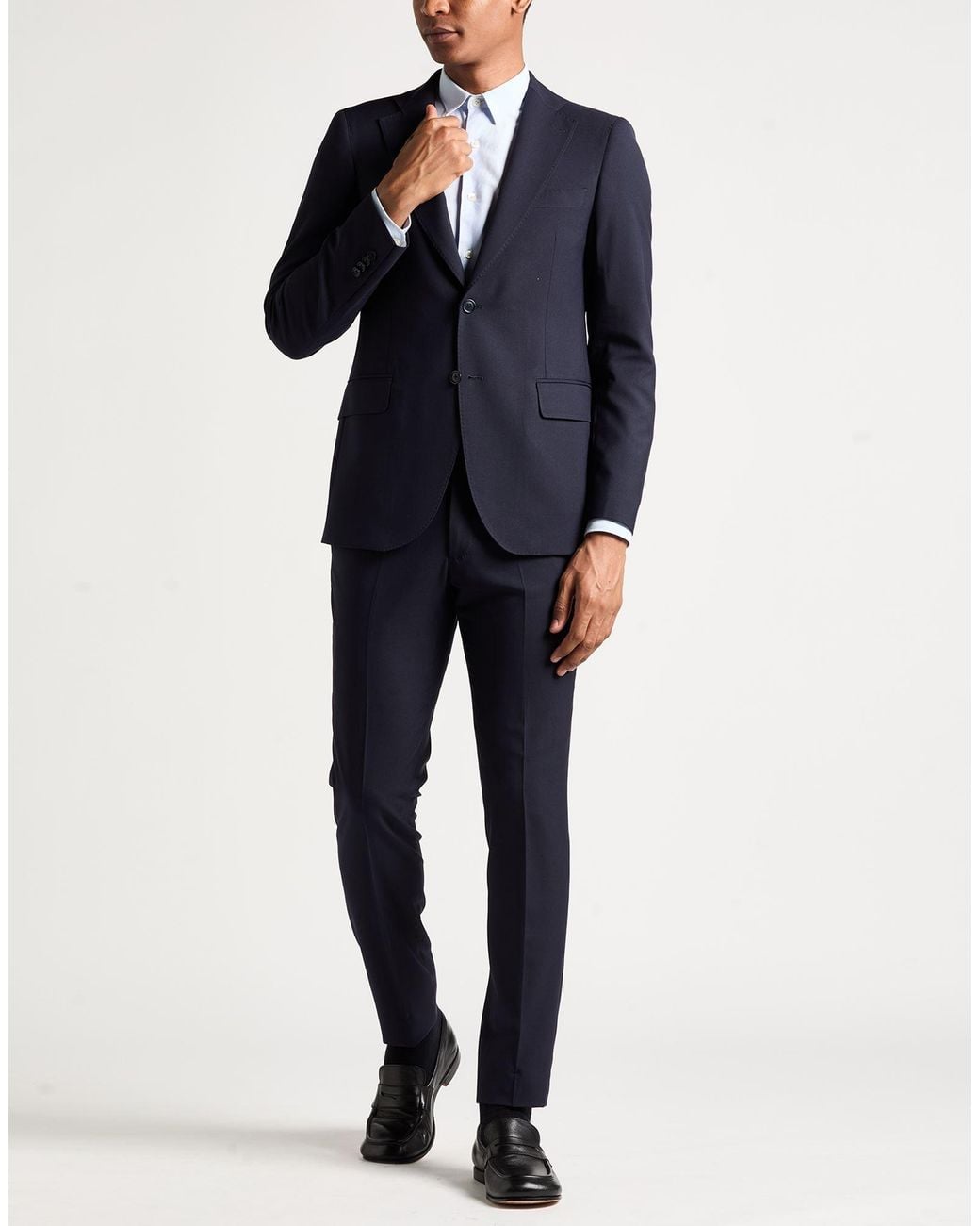 Tombolini Blue Suit Polyester, Viscose, Elastane for men