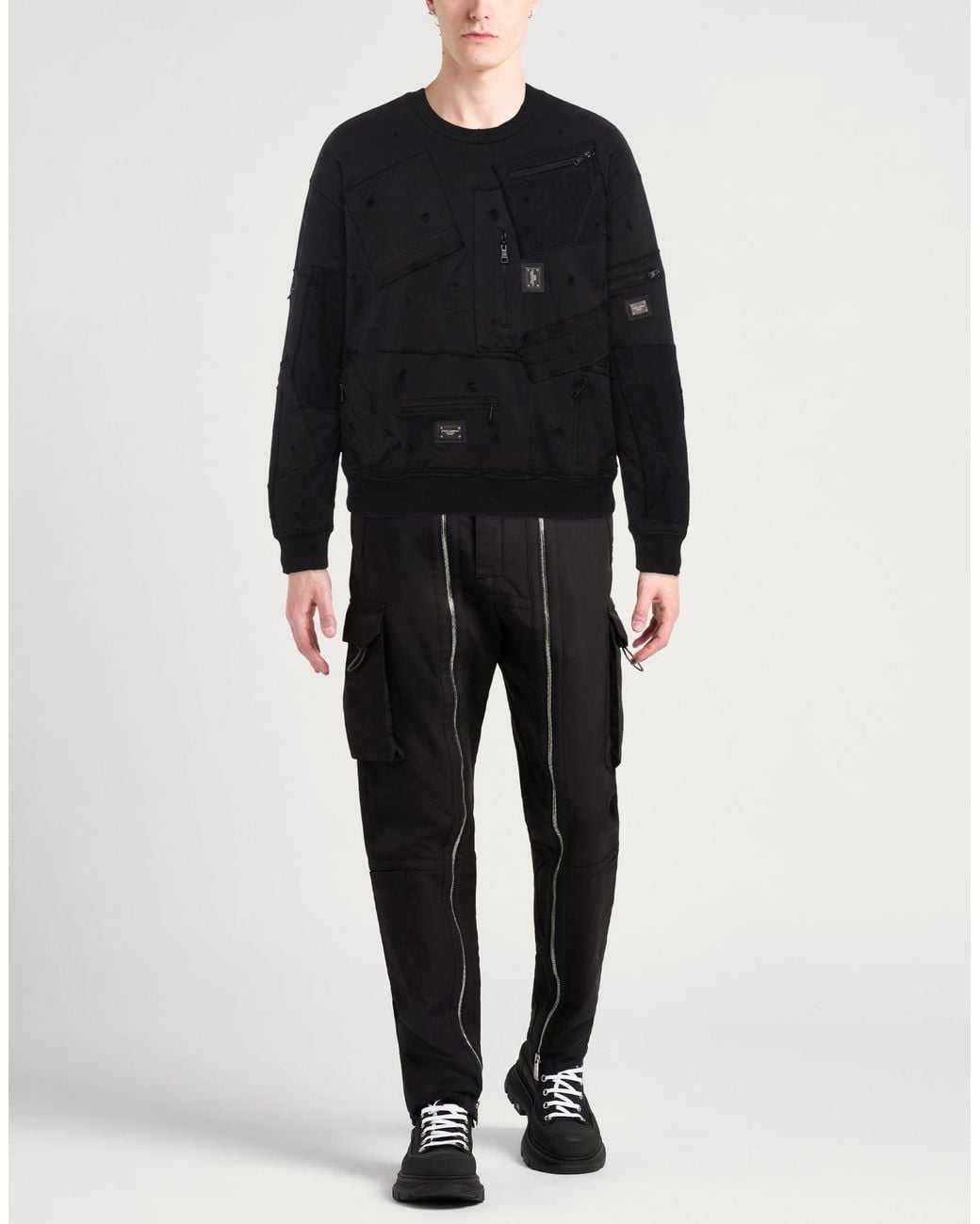 Dolce & Gabbana Blue Sweatshirt Cotton for men