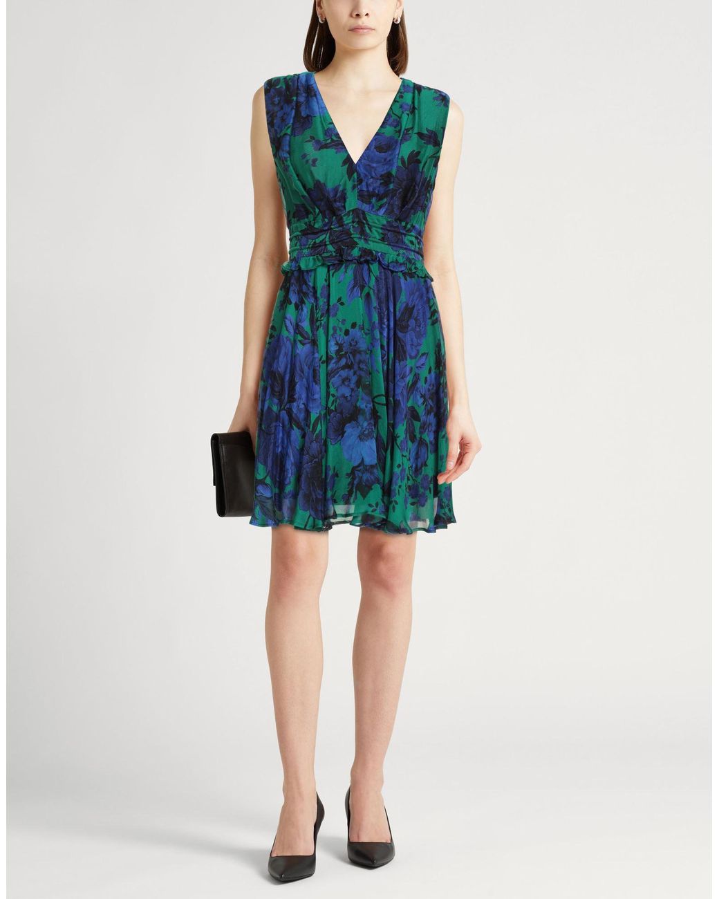Liu Jo Blue Bright Mini Dress Silk, Viscose