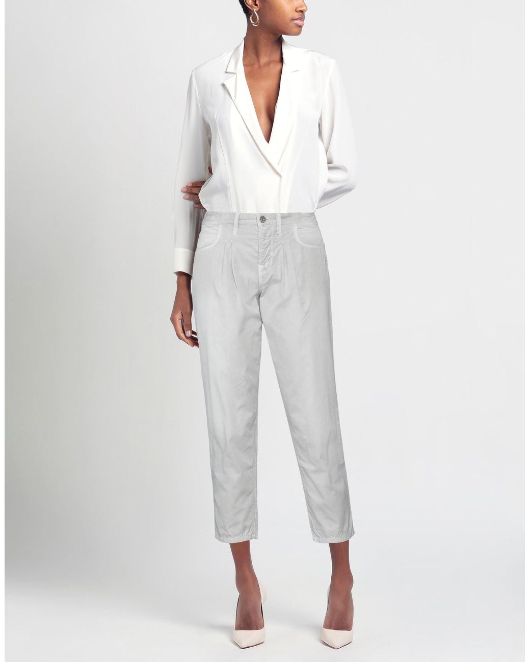Jacob Cohen Gray Pants Cotton