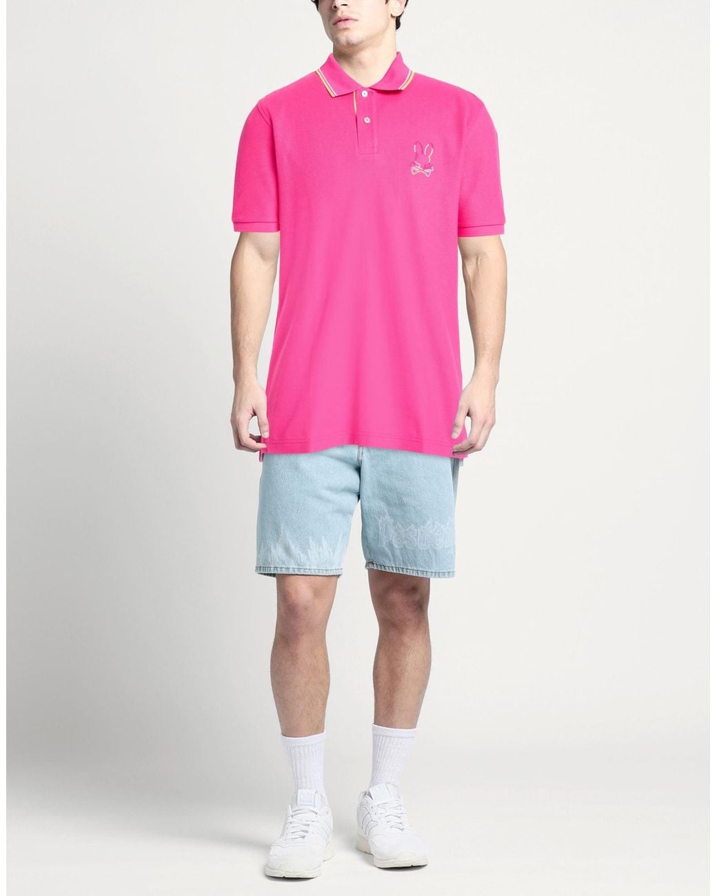 Psycho Bunny Pink Polo Shirts for men