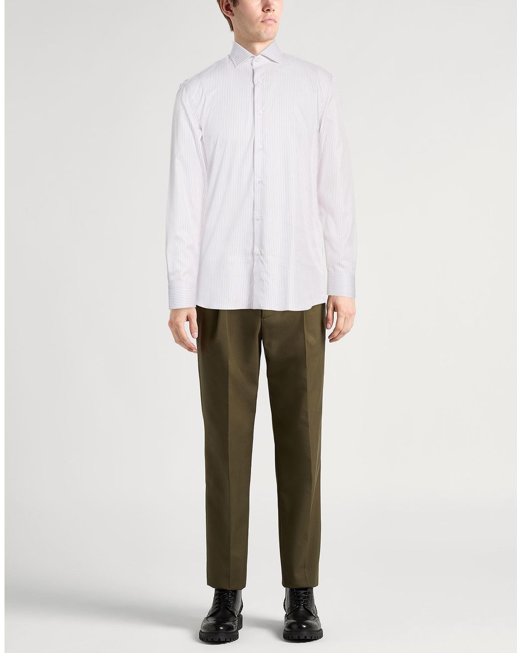 Caruso White Shirt Cotton for men