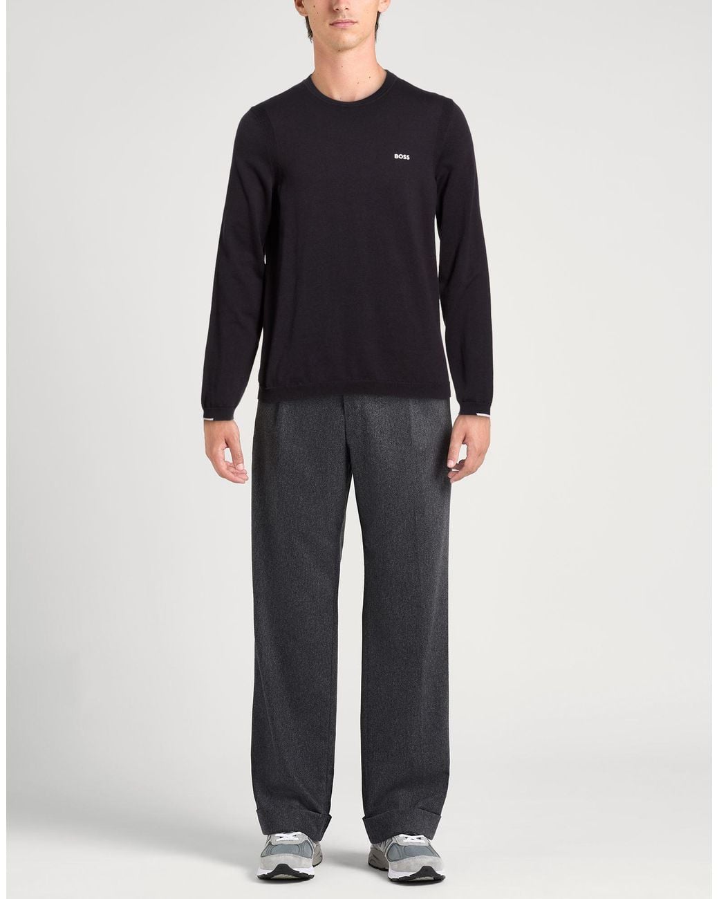 Boss Blue Sweater Cotton for men