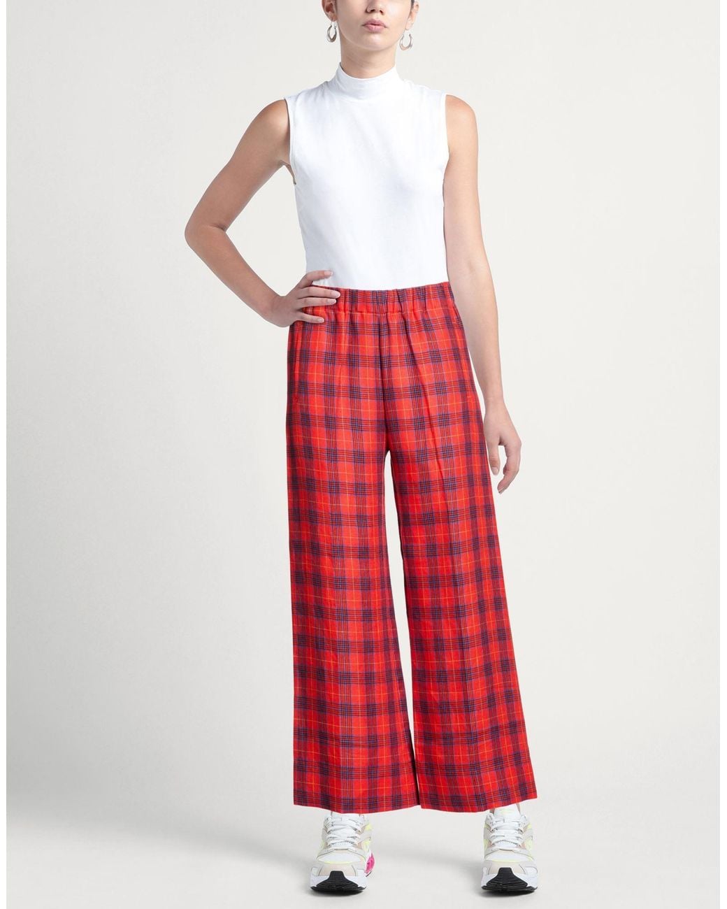TRUE NYC Red Pants Linen