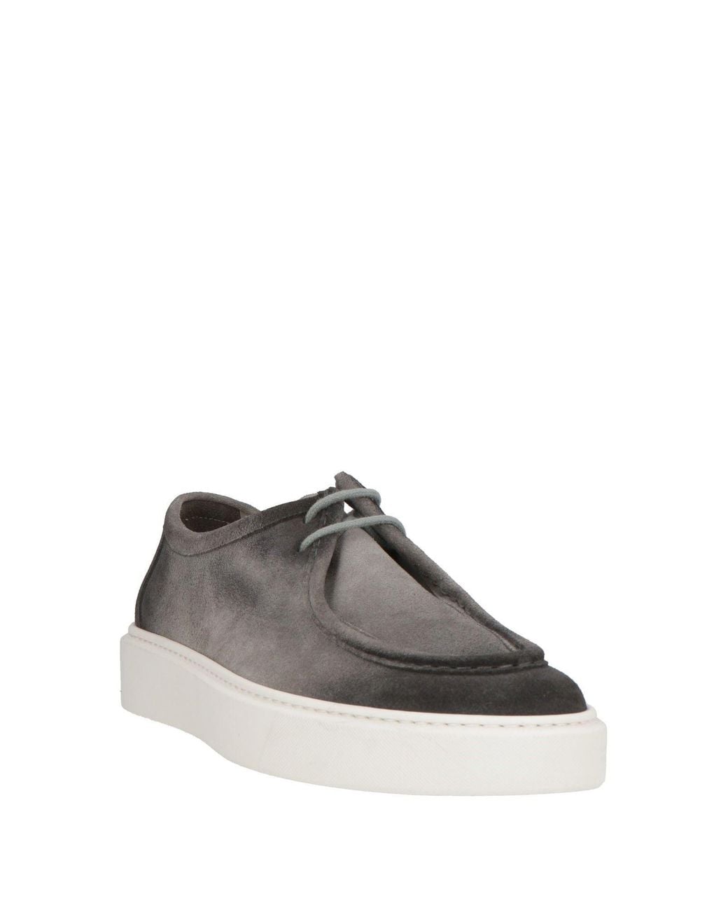 Doucal's Gray Swift Lace-Up Shoes Leather for men