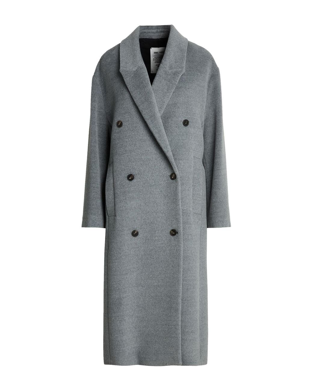 ANNIE PARIS Gray Coat Virgin Wool