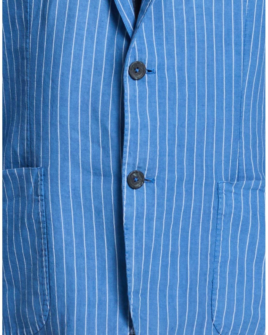 120% Lino Blue Blazer for men